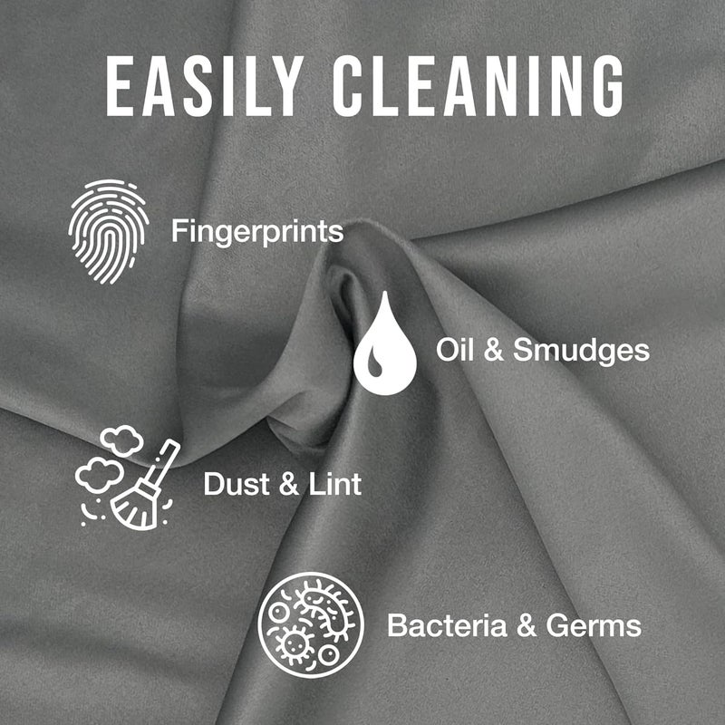 JUNRO 3-Pack 16x16 Inch Extra Large Lint-Free Microfiber Cleaning Cloths for Laptop, LCD TV, Computer Screen, Monitor, Tablet, Camera Lens, Glass, Telescope, iPhone, iPad, Other Delicate Surface - Image 3